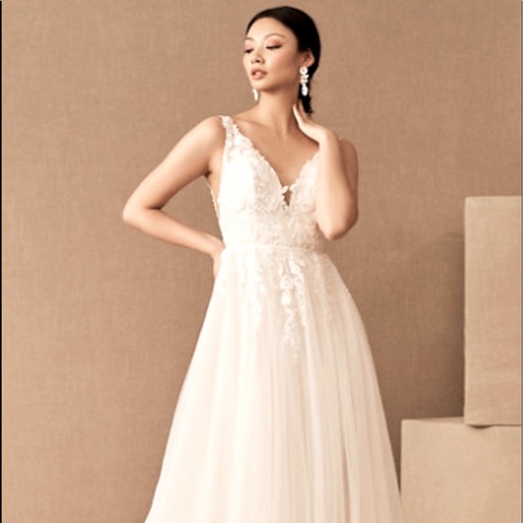 Wtoo by Watters Vielle Gown size 0 Ivory-Almond : bought at Anthropologie BHLDN - Picture 3 of 4